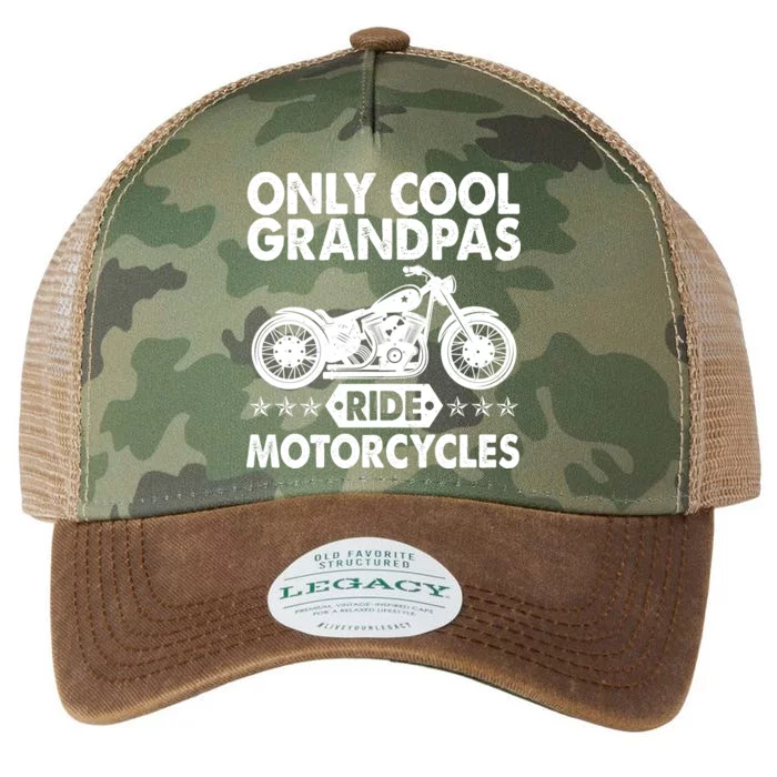 Only Cool Grandpas Ride Motorcycles Legacy Tie Dye Trucker Hat