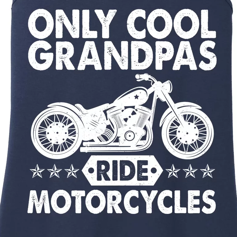 Only Cool Grandpas Ride Motorcycles Ladies Essential Tank