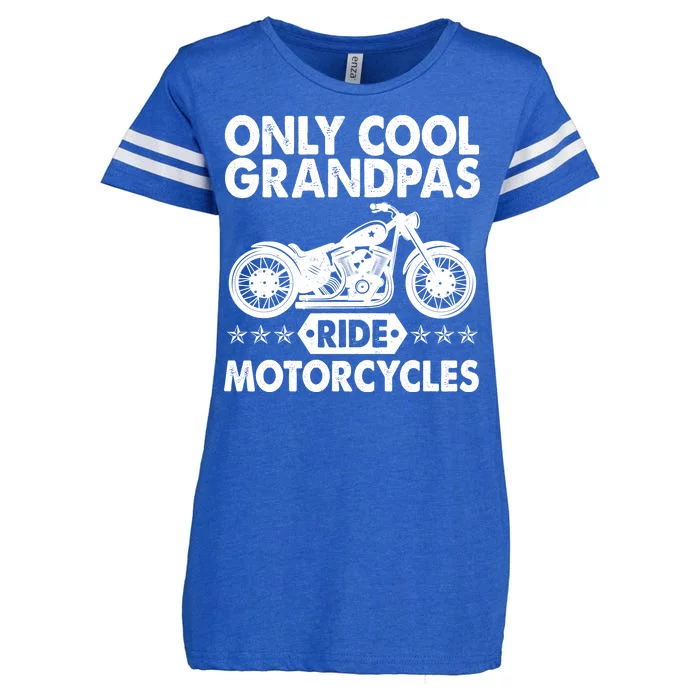 Only Cool Grandpas Ride Motorcycles Enza Ladies Jersey Football T-Shirt