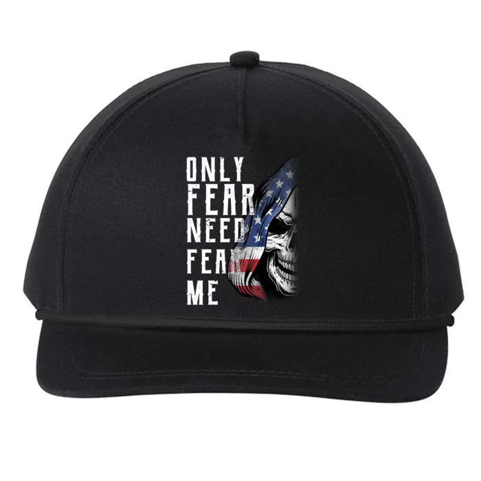 Only Fear Need Fear Me Snapback Five-Panel Rope Hat