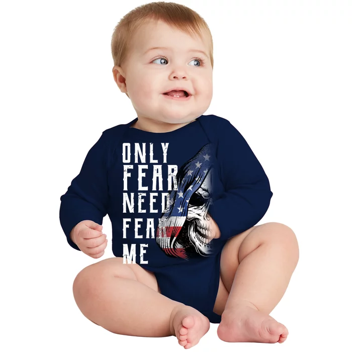 Only Fear Need Fear Me Baby Long Sleeve Bodysuit