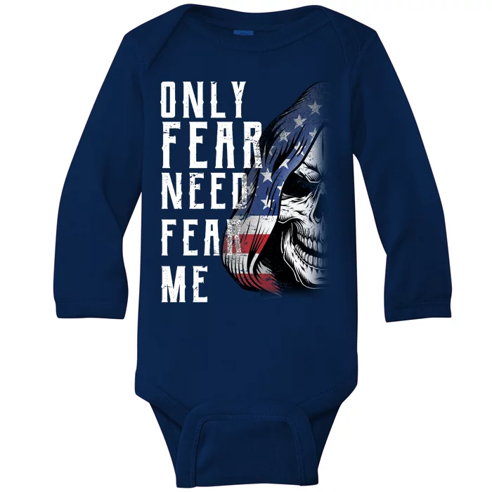 Only Fear Need Fear Me Baby Long Sleeve Bodysuit