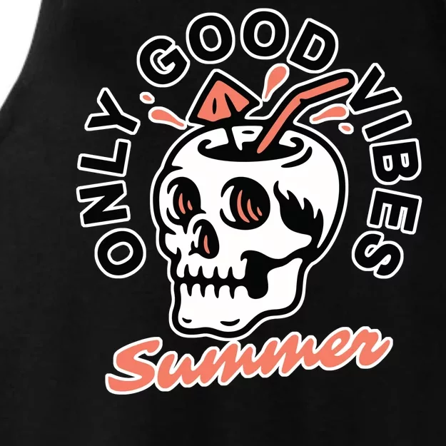 Only Good Vibes Summer Ladies Tri-Blend Wicking Tank