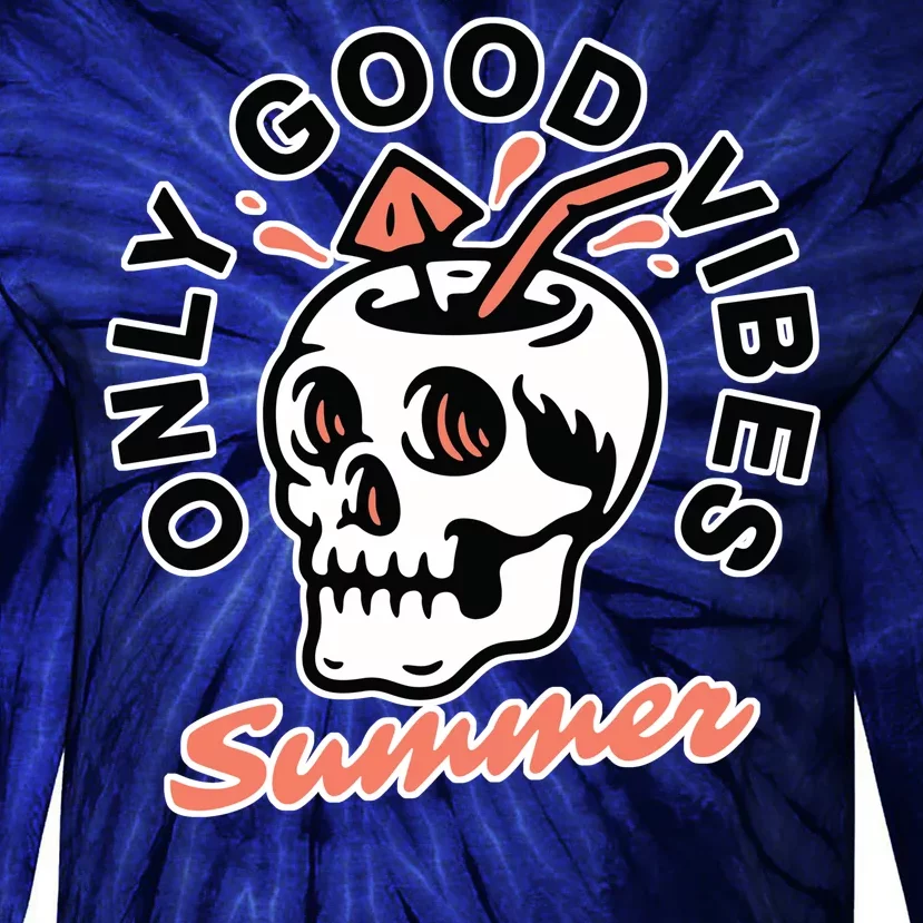 Only Good Vibes Summer Tie-Dye Long Sleeve Shirt