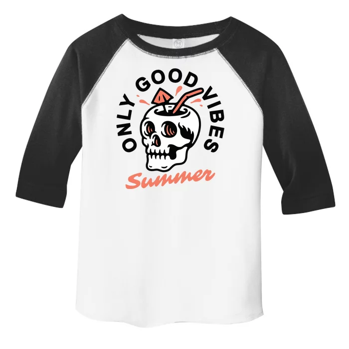 Only Good Vibes Summer Toddler Fine Jersey T-Shirt