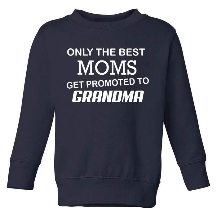 Only The Best Moms Get Promoted To Grandma Toddler Sweatshirt