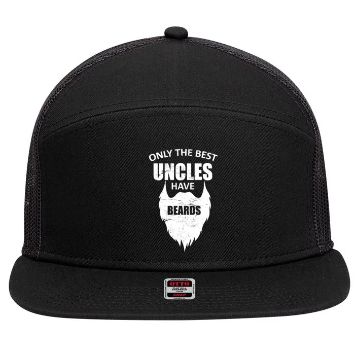 Only The Best Uncles Have Beards 7 Panel Mesh Trucker Snapback Hat