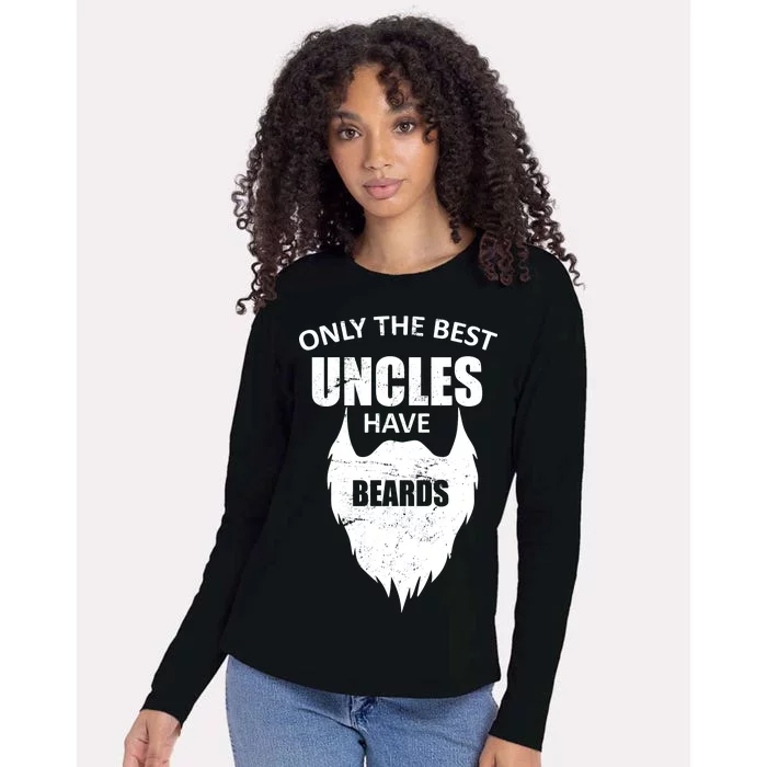 Only The Best Uncles Have Beards Womens Cotton Relaxed Long Sleeve T-Shirt