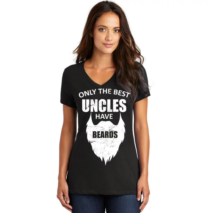 Only The Best Uncles Have Beards Women's V-Neck T-Shirt