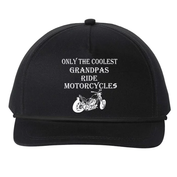 Only The Coolest Grandpas Ride Motorcycles Bike Snapback Five-Panel Rope Hat