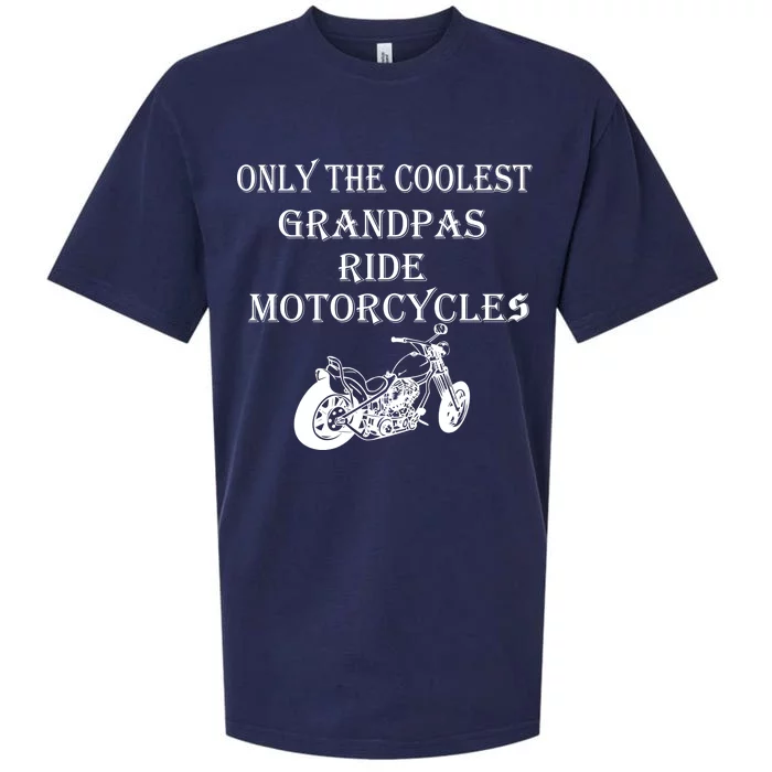 Only The Coolest Grandpas Ride Motorcycles Bike Sueded Cloud Jersey T-Shirt