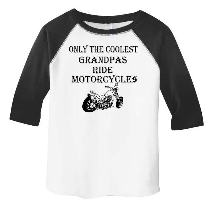 Only The Coolest Grandpas Ride Motorcycles Bike Toddler Fine Jersey T-Shirt