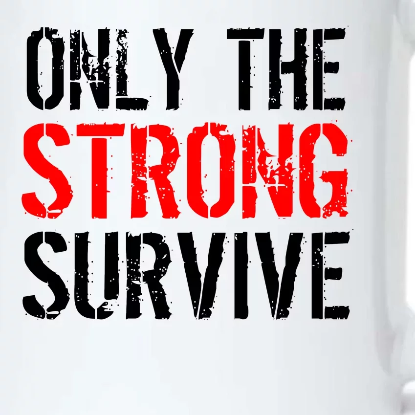 Only The Strong Survive Black Color Changing Mug