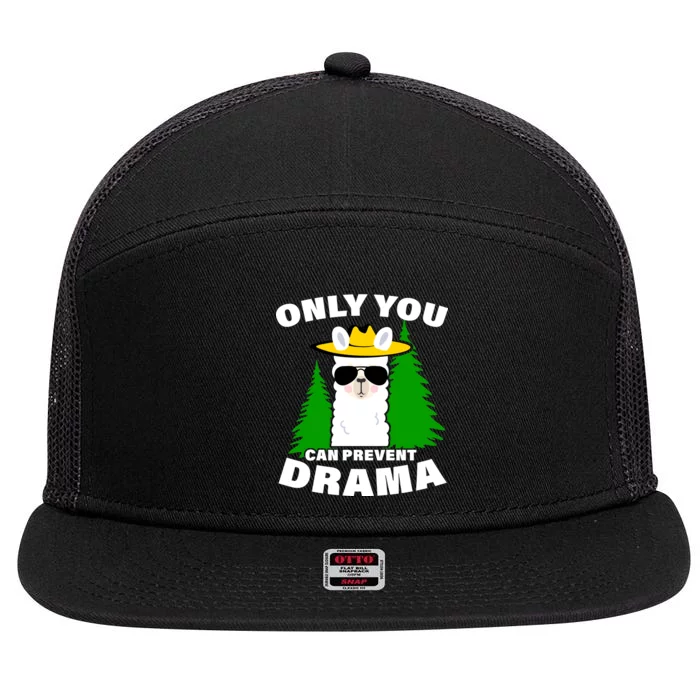 Only You Can Prevent Drama 7 Panel Mesh Trucker Snapback Hat