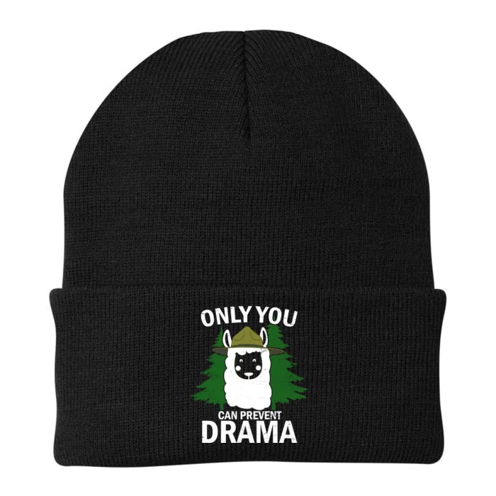 Only You Can Prevent Drama Funny LLama Knit Cap Winter Beanie