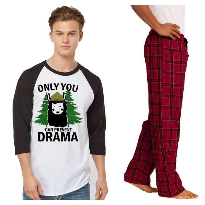 Only You Can Prevent Drama Funny LLama Raglan Sleeve Pajama Set