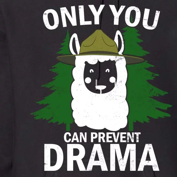 Only You Can Prevent Drama Funny LLama Premium Hoodie