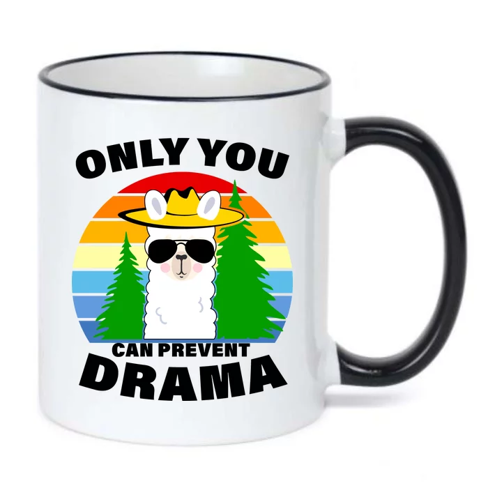 Only You Can Prevent Drama Llama Black Color Changing Mug