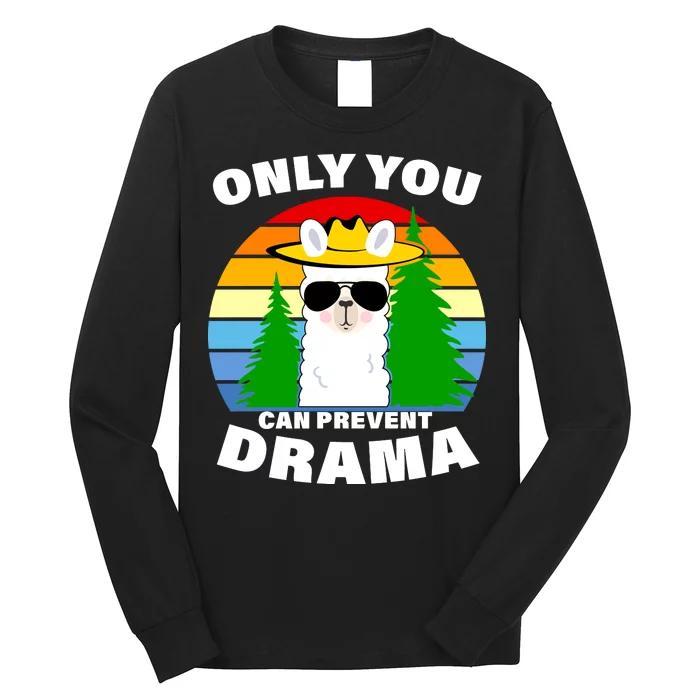 Only You Can Prevent Drama Llama Long Sleeve Shirt