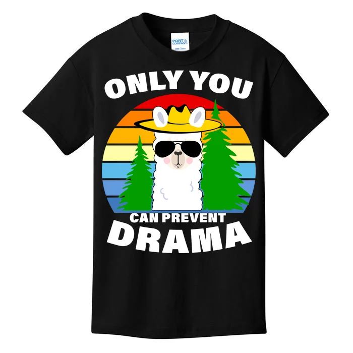 Only You Can Prevent Drama Llama Kids T-Shirt