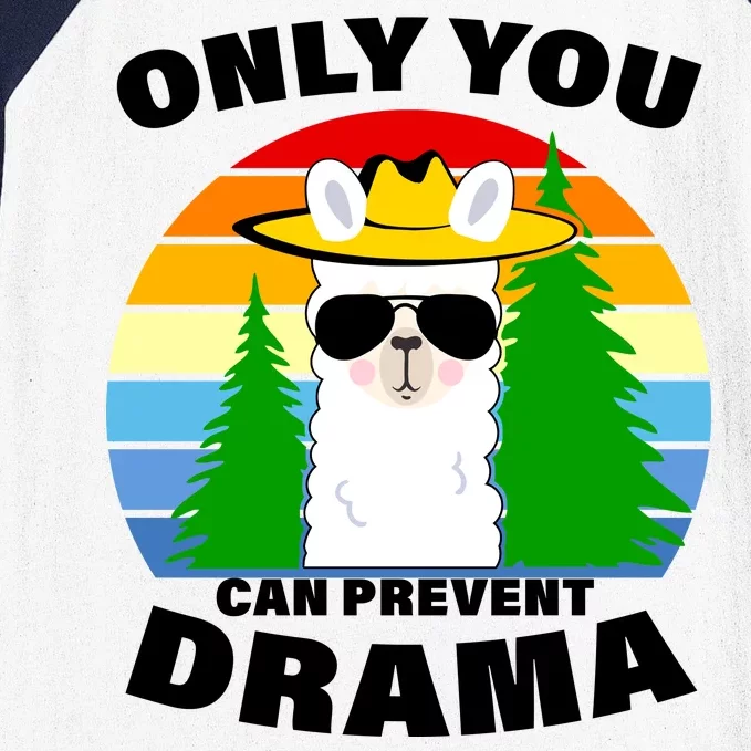 Only You Can Prevent Drama Llama Baseball Sleeve Shirt