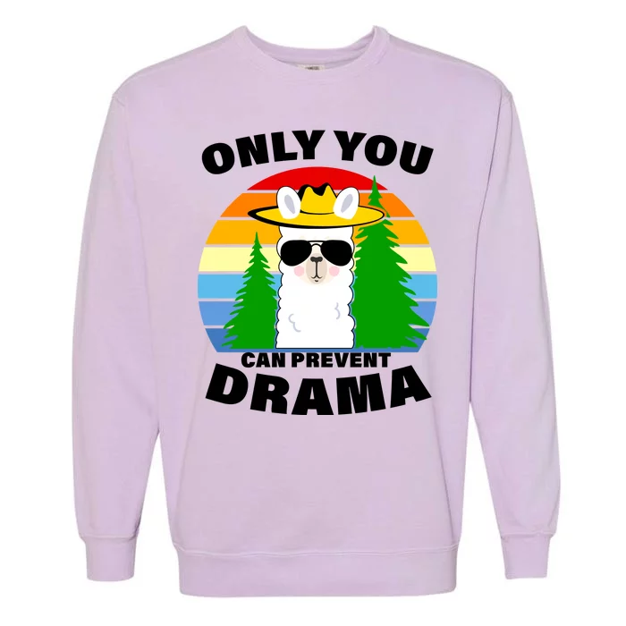 Only You Can Prevent Drama Llama Garment-Dyed Sweatshirt