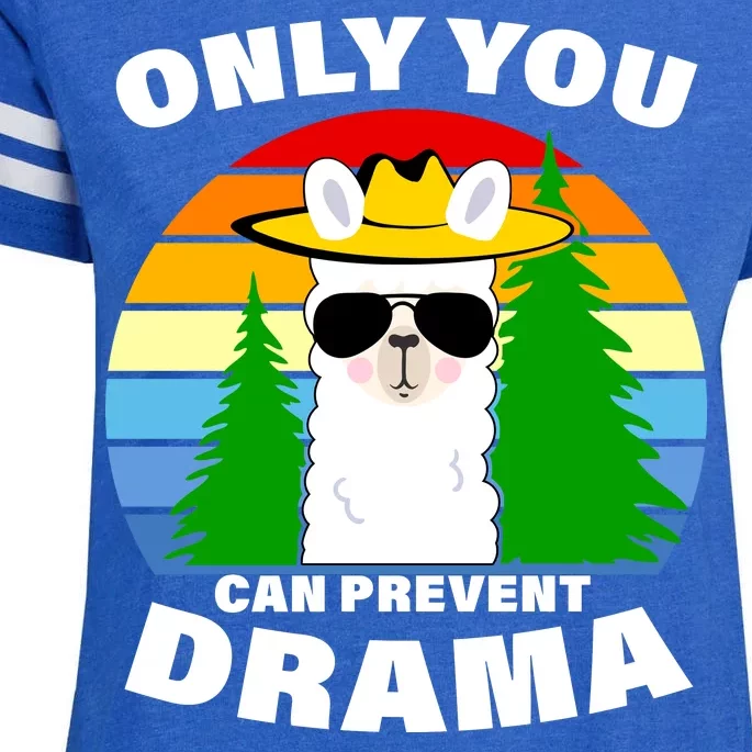 Only You Can Prevent Drama Llama Enza Ladies Jersey Football T-Shirt