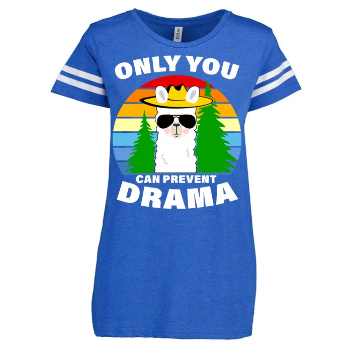 Only You Can Prevent Drama Llama Enza Ladies Jersey Football T-Shirt