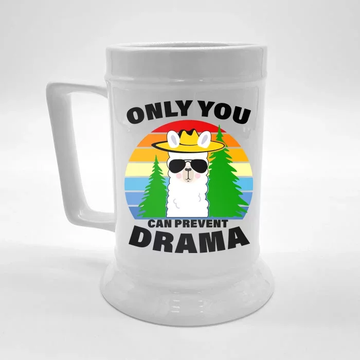 Only You Can Prevent Drama Llama Front & Back Beer Stein