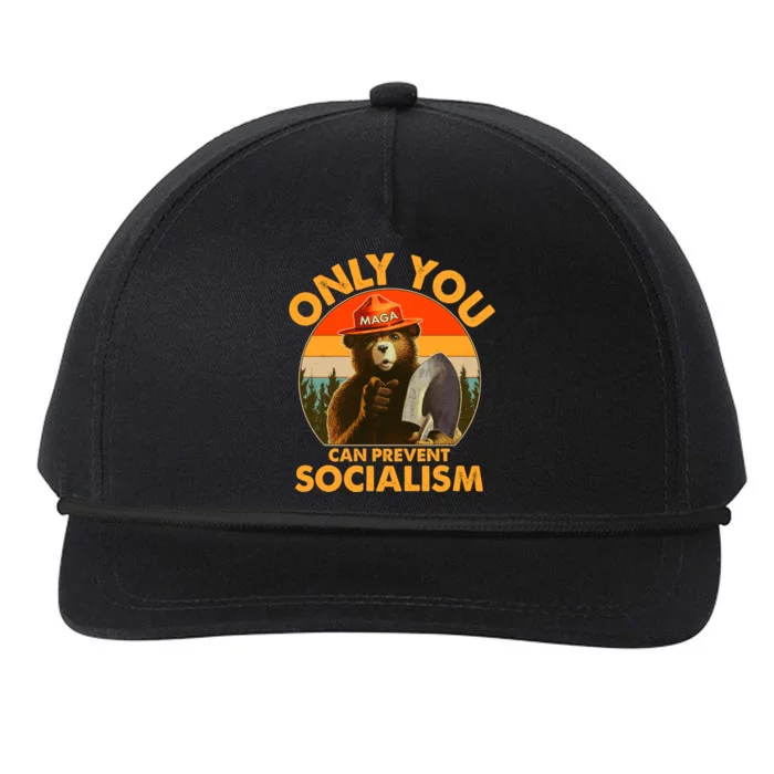 Only You Can Prevent Socialism Vintage Snapback Five-Panel Rope Hat