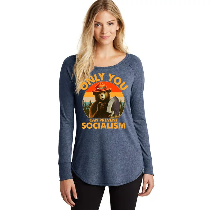 Only You Can Prevent Socialism Vintage Women's Perfect Tri Tunic Long Sleeve Shirt