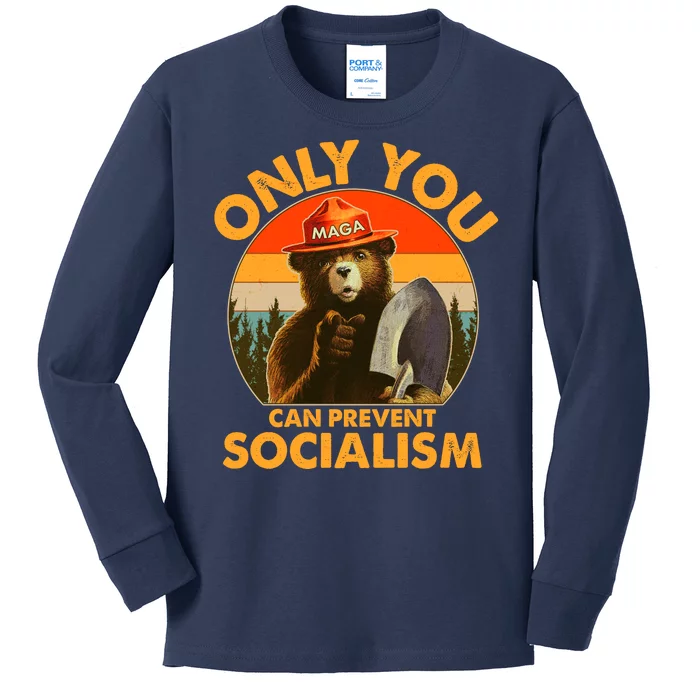 Only You Can Prevent Socialism Vintage Kids Long Sleeve Shirt