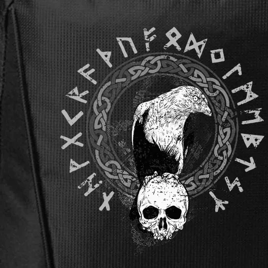 Odin Norse Mythology Raven Viking Skull Gift Viking City Backpack