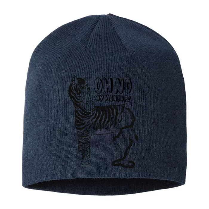 Oh No My Makeup Funny Zebra 8 1/2in Sustainable Knit Beanie