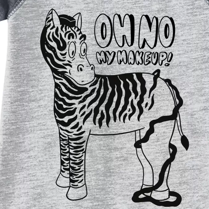 Oh No My Makeup Funny Zebra Infant Baby Jersey Bodysuit