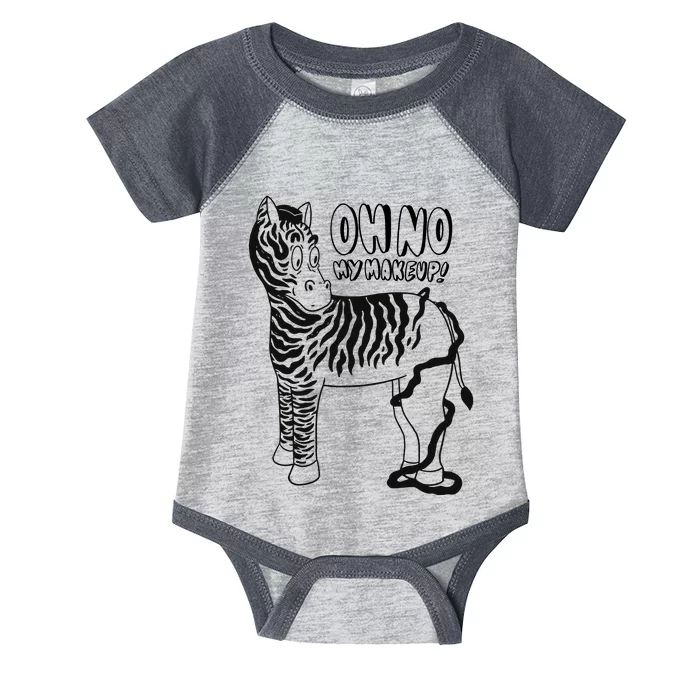 Oh No My Makeup Funny Zebra Infant Baby Jersey Bodysuit