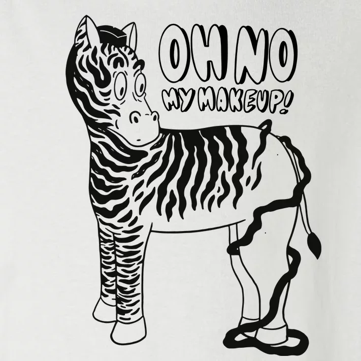 Oh No My Makeup Funny Zebra Toddler Long Sleeve Shirt