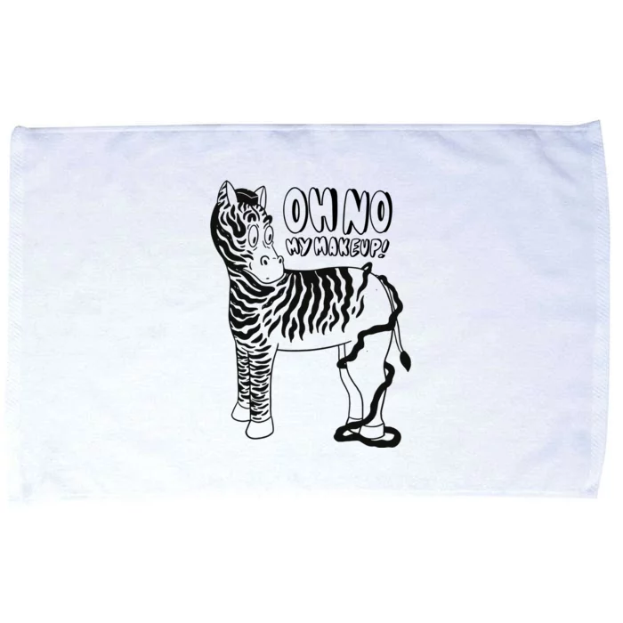 Oh No My Makeup Funny Zebra Microfiber Hand Towel