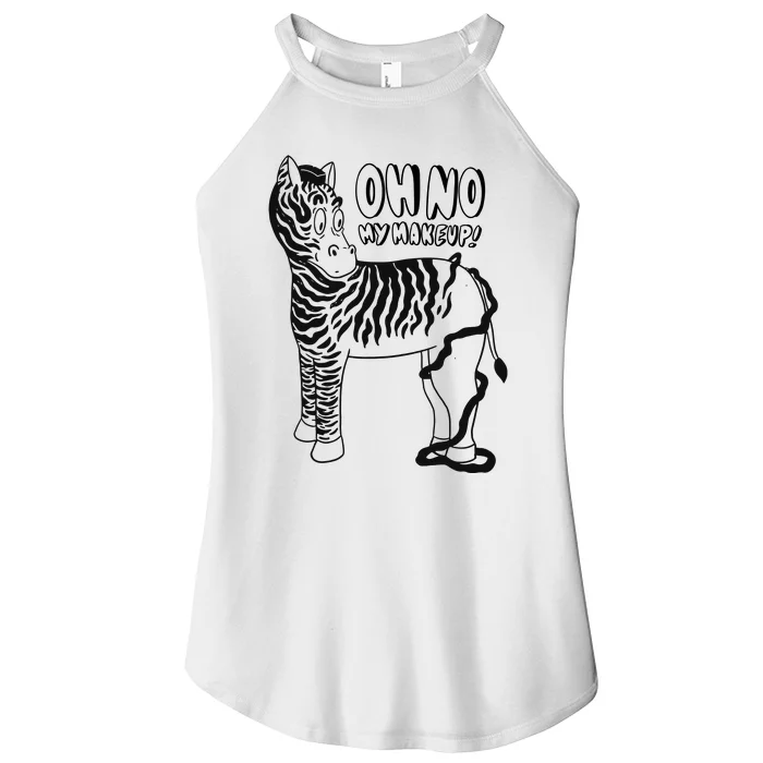 Oh No My Makeup Funny Zebra Women’s Perfect Tri Rocker Tank