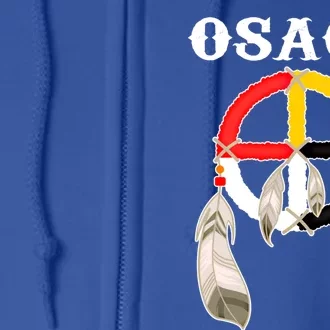 Osage Nation Native American Indian Medicine Wheel Gift Full Zip Hoodie