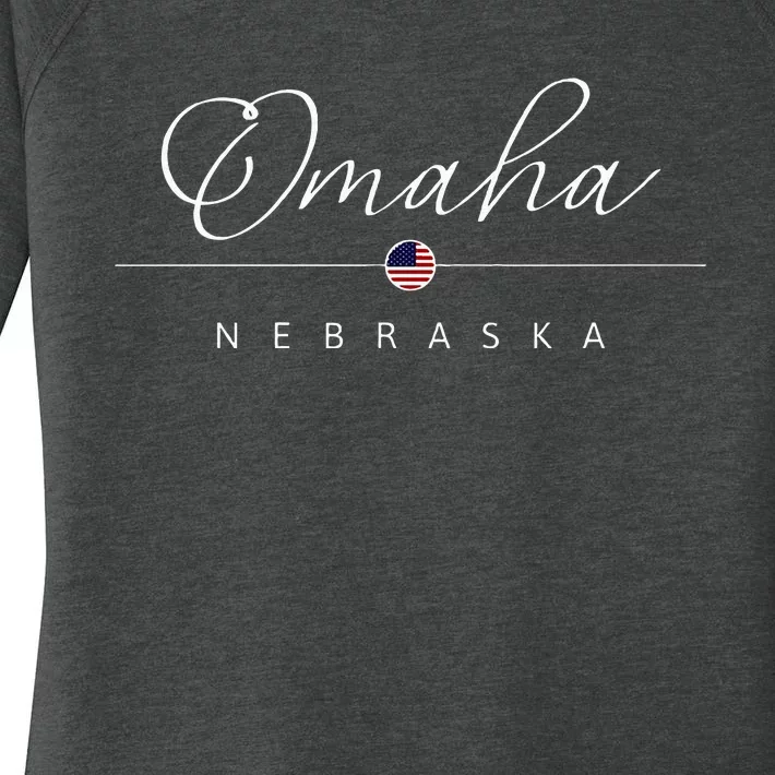 Omaha Nebraska Ne On Omaha Women's Perfect Tri Tunic Long Sleeve Shirt