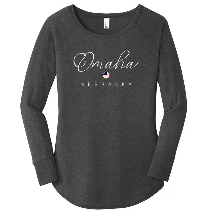 Omaha Nebraska Ne On Omaha Women's Perfect Tri Tunic Long Sleeve Shirt