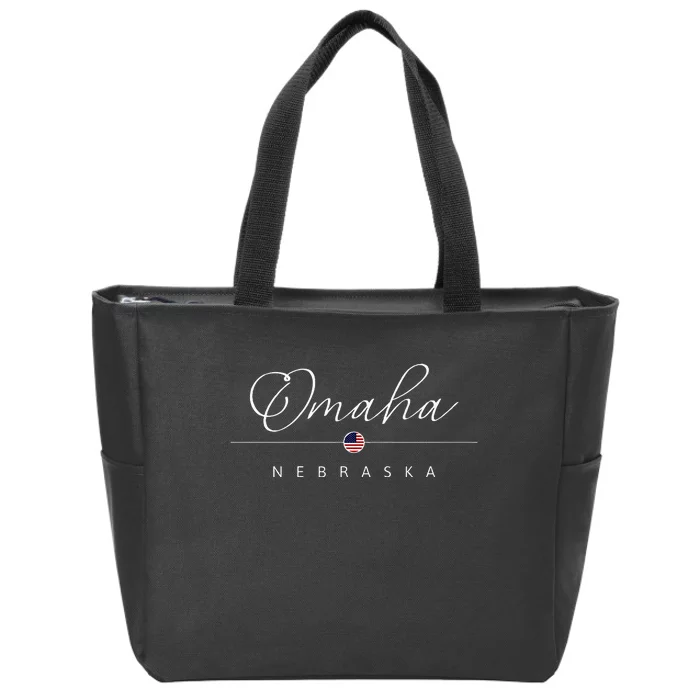 Omaha Nebraska Ne On Omaha Zip Tote Bag