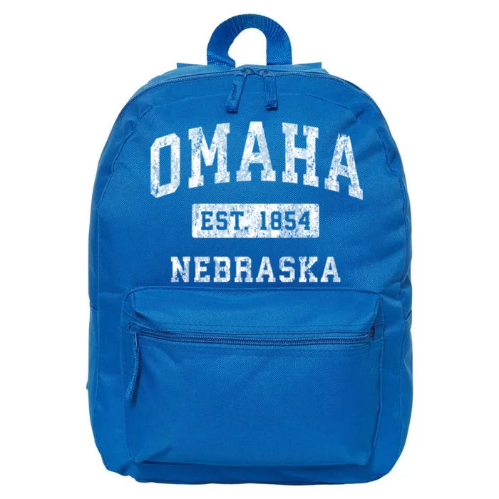 Omaha Nebraska Ne Vintage Established Sports Design 16 in Basic Backpack