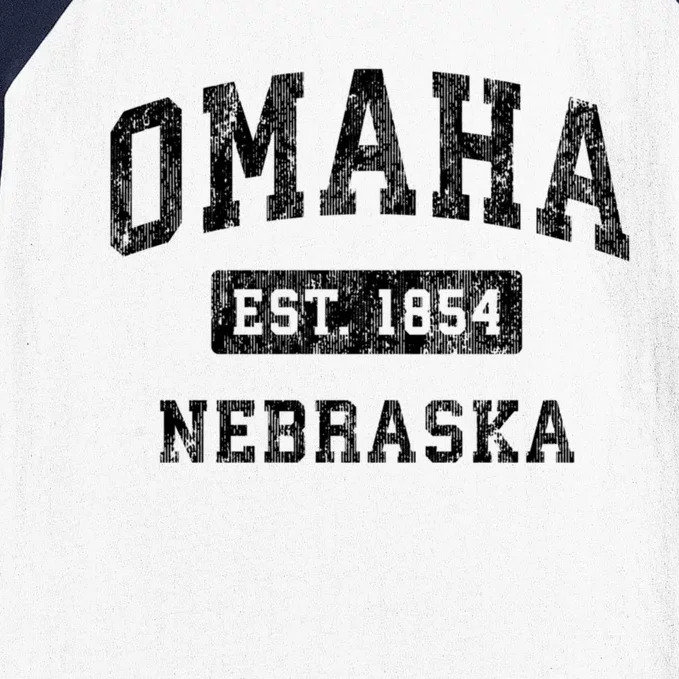 Omaha Nebraska Ne Vintage Established Sports Design Baseball Sleeve Shirt