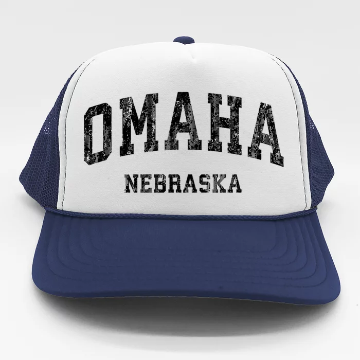 Omaha Nebraska Ne Vintage Varsity Sports Trucker Hat