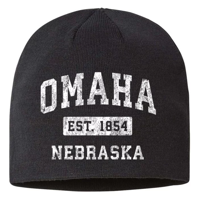 Omaha Nebraska Ne Vintage Established Sports 8 1/2in Sustainable Knit Beanie