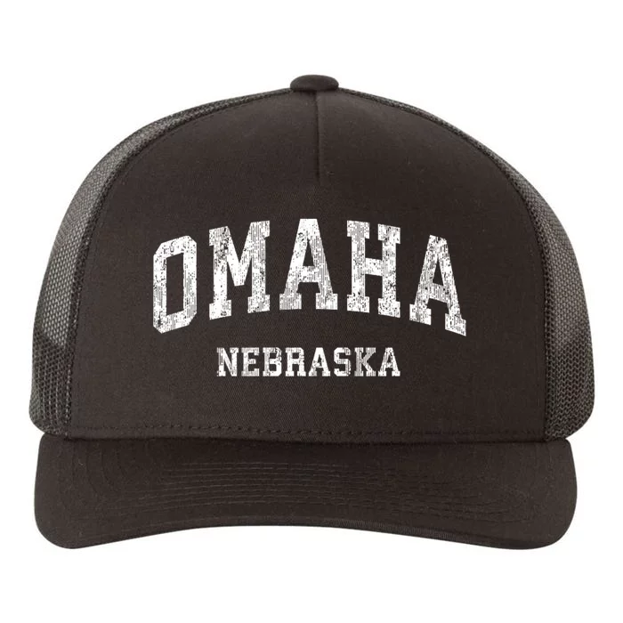 Omaha Nebraska Ne Vintage Varsity Sports Yupoong Adult 5-Panel Trucker Hat