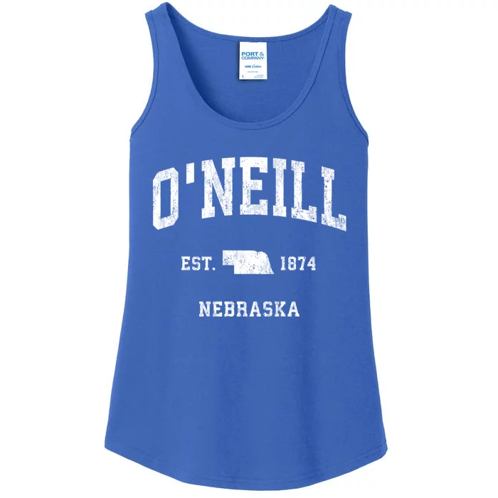 ONeill Nebraska Ne Vintage Athletic Ladies Essential Tank