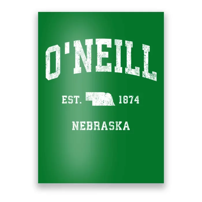 ONeill Nebraska Ne Vintage Athletic Poster